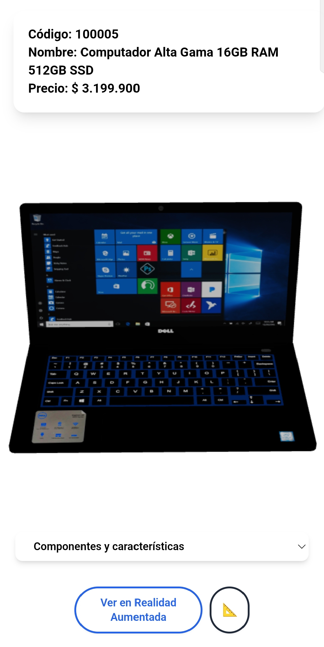 Interacción con características del producto